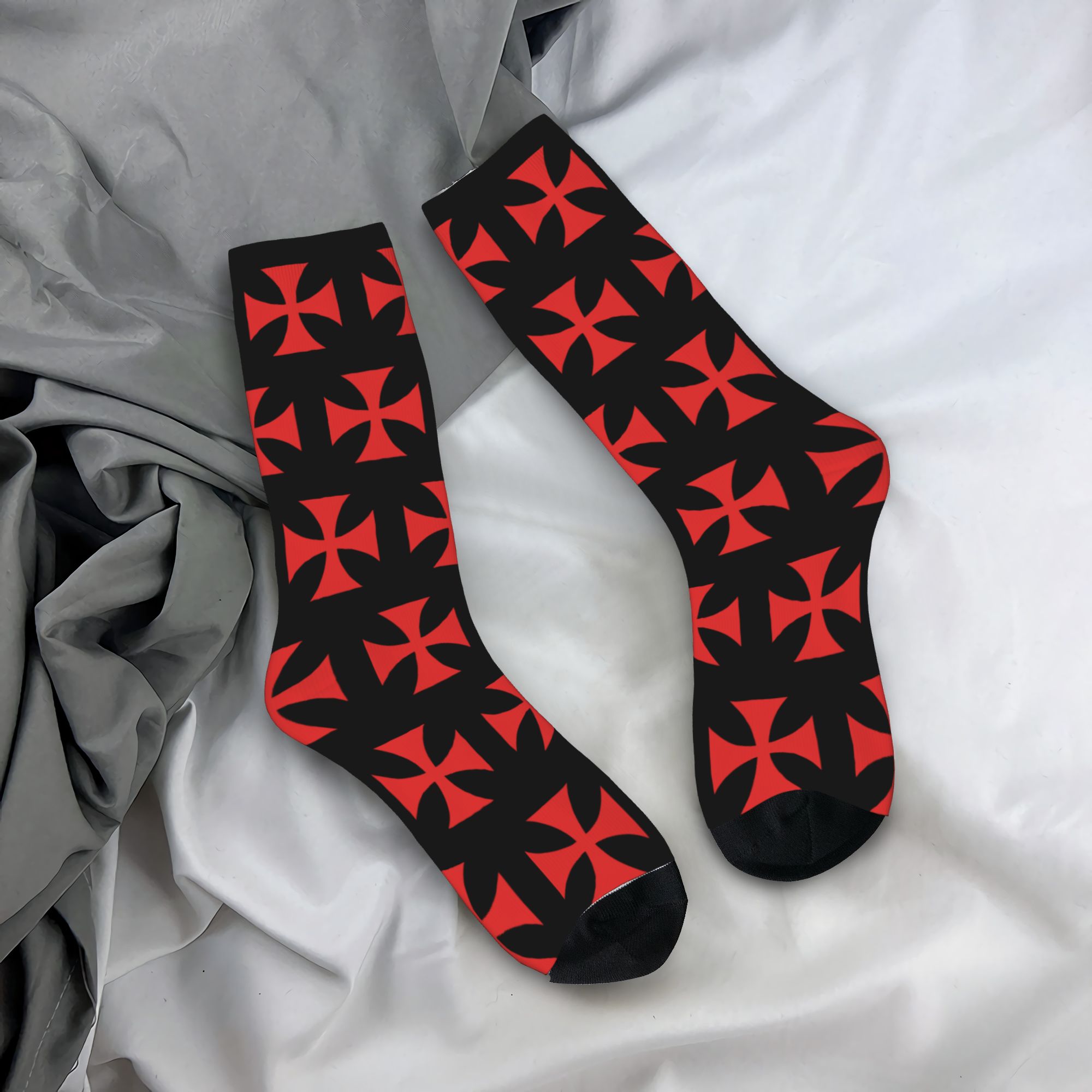 Custom Red Templar Cross Knigh - Dress Sock Men ulasan dan harga