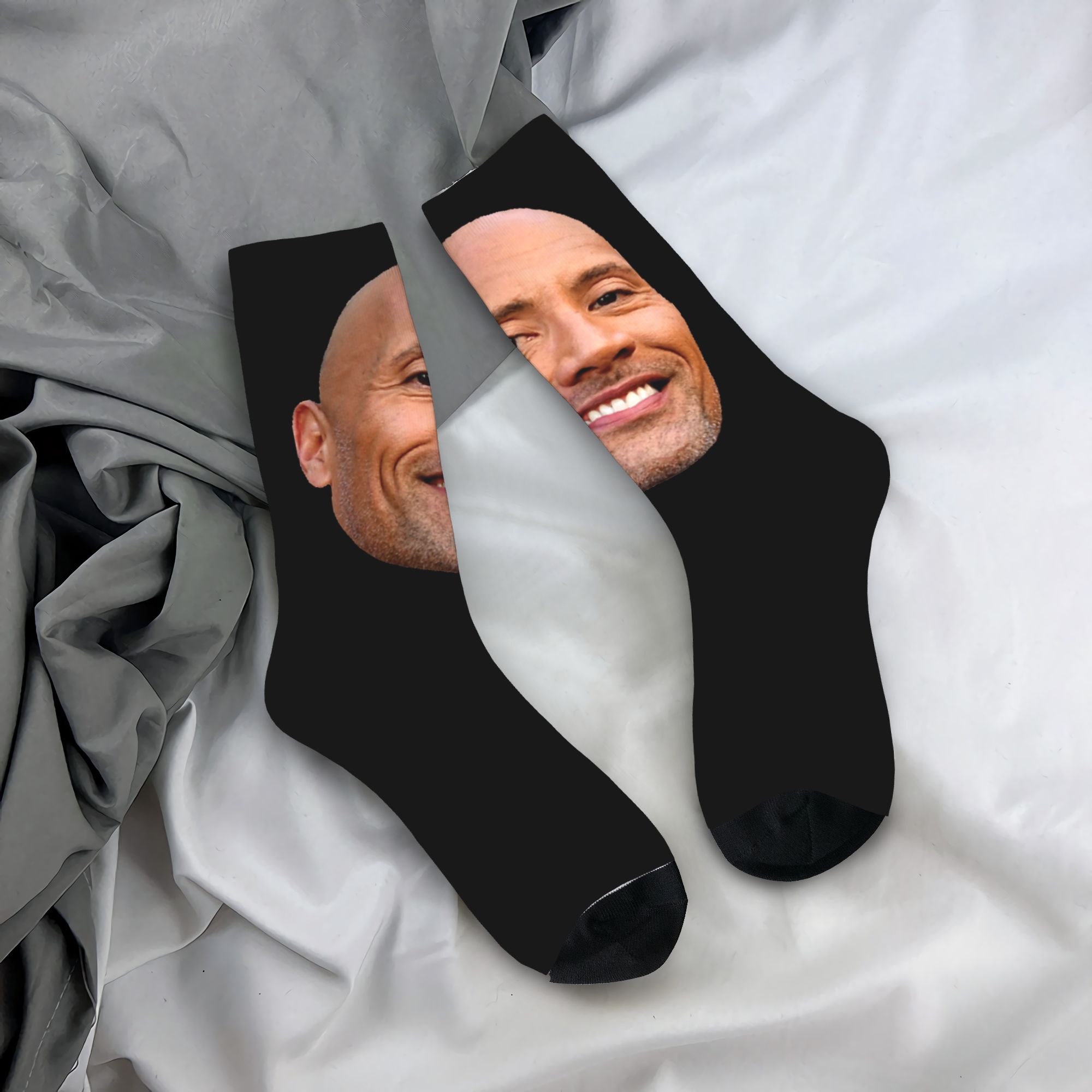 Custom The Rock Face Dwayne Dr - Dress Sock Men ulasan dan harga
