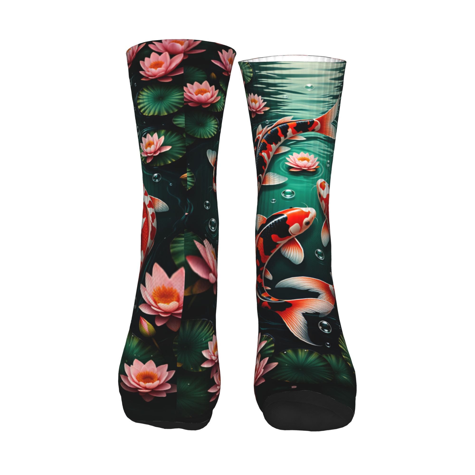Three Koi Lotus Dark Pond Feng - Dress Sock Men ulasan dan harga