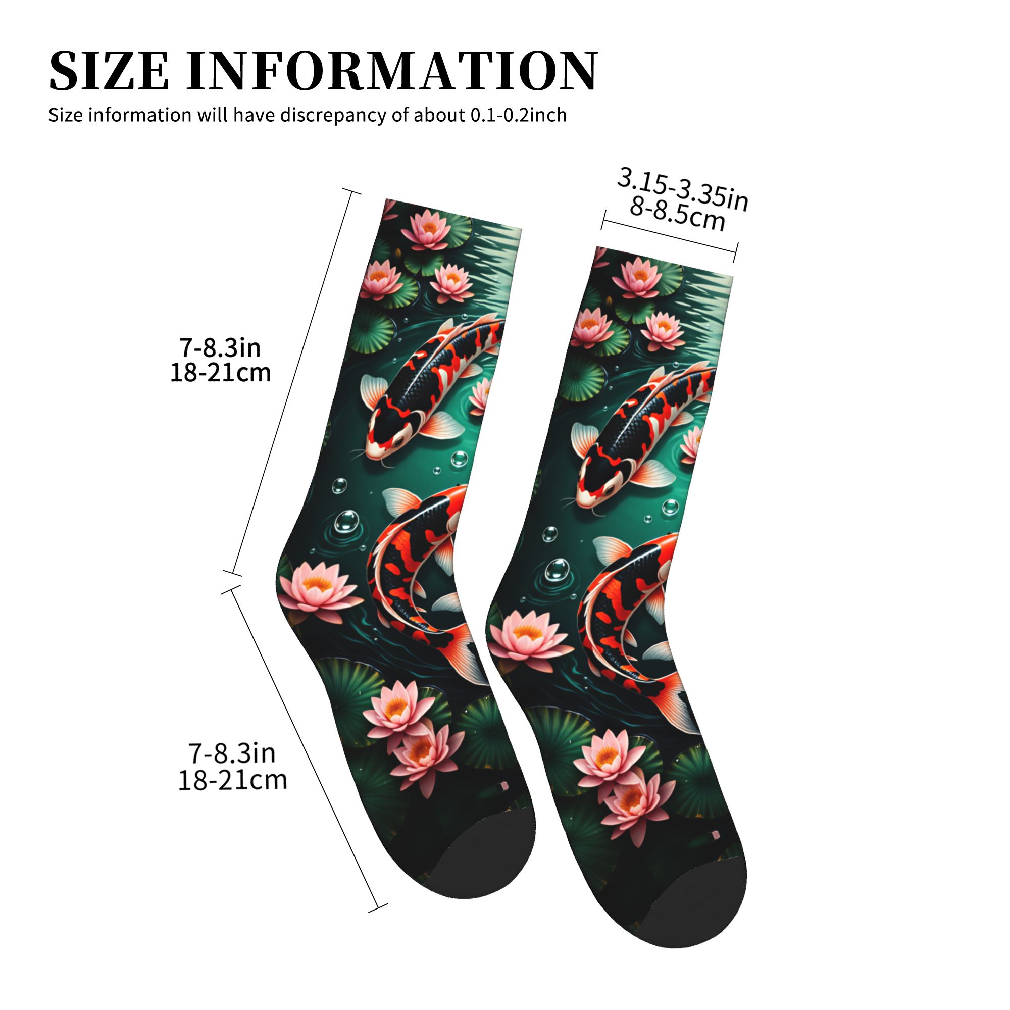 Three Koi Lotus Dark Pond Feng - Dress Sock Men ulasan dan harga
