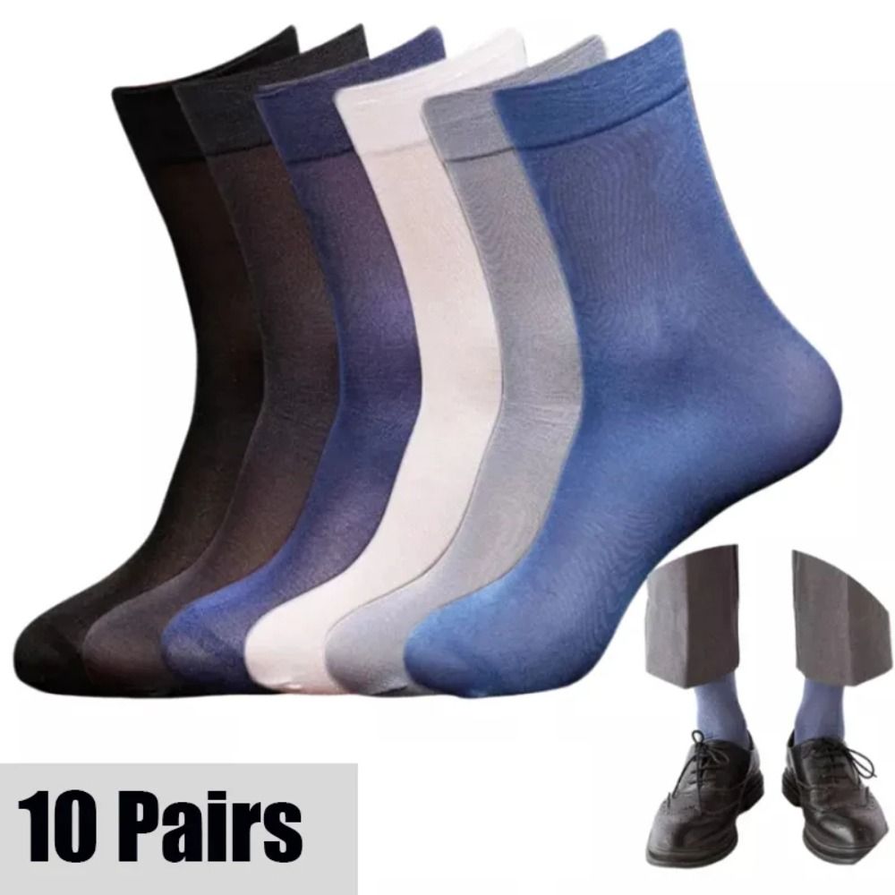 10pairs Casual Breathable Men  - Silk Sock Bamboo ulasan dan harga